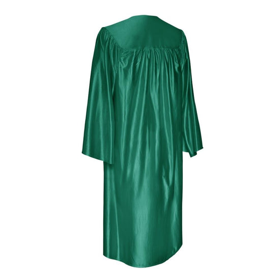 Shiny Emerald Green Graduation Gown & Cap by Wholesale Grad Supply