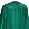 Shiny Emerald Green Graduation Gown & Cap by Wholesale Grad Supply