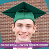 Shiny Emerald Green Graduation Gown & Cap by Wholesale Grad Supply
