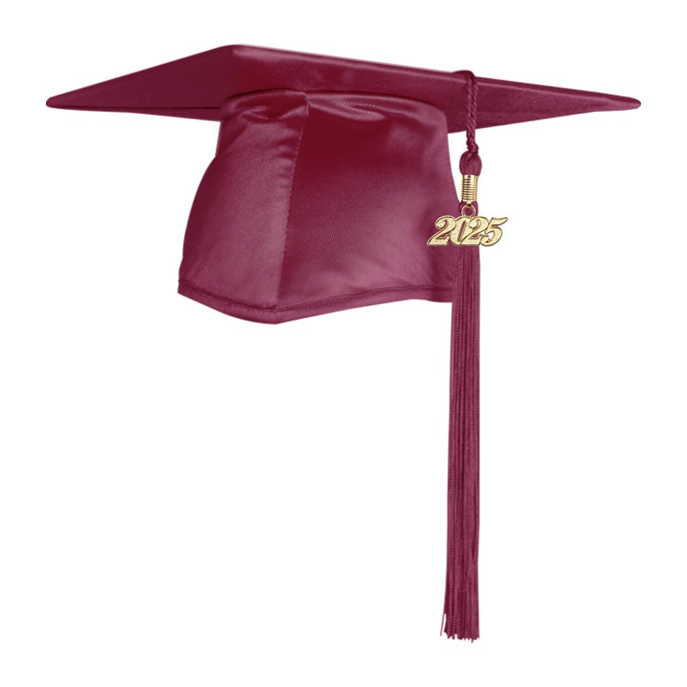 Shiny Garnet Graduation Cap & Tassel by Wholesale Grad Supply