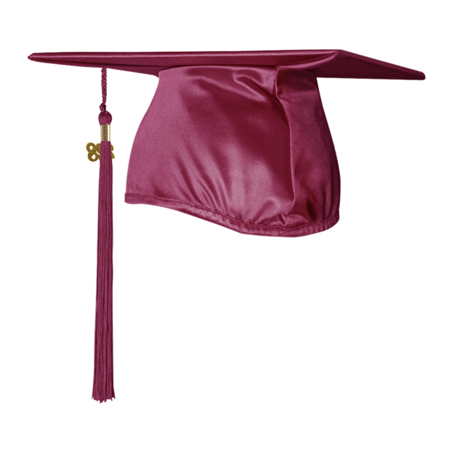 Shiny Garnet Graduation Cap & Tassel by Wholesale Grad Supply