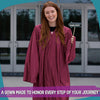 Shiny Garnet Graduation Gown by Wholesale Grad Supply