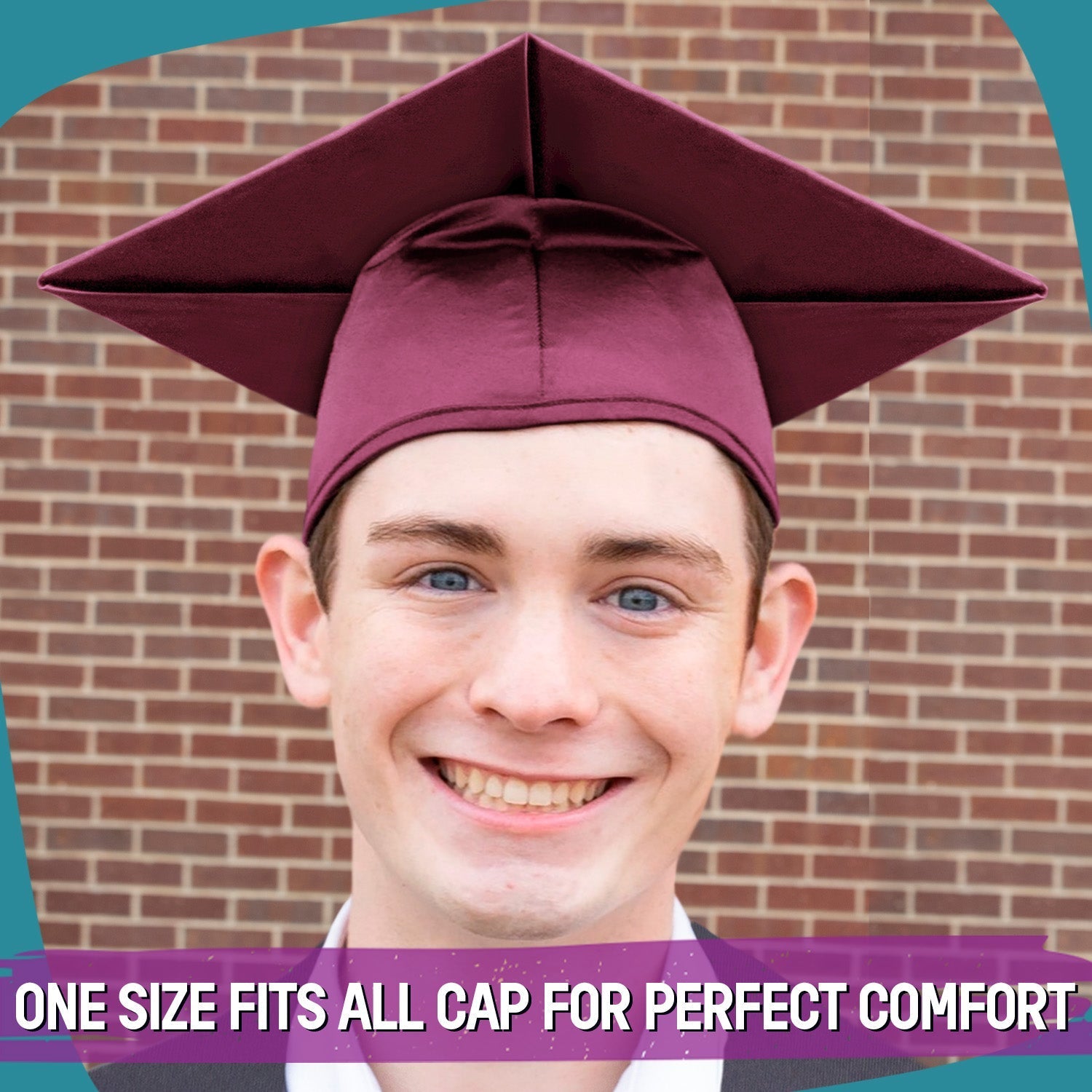 Shiny Garnet Graduation Gown & Cap by Wholesale Grad Supply
