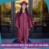 Shiny Garnet Graduation Gown & Cap by Wholesale Grad Supply