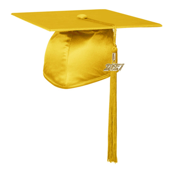 Shiny Gold Graduation Cap & Tassel by Wholesale Grad Supply