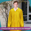 Shiny Gold Graduation Gown by Wholesale Grad Supply