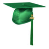 Shiny Green Graduation Cap & Tassel by Wholesale Grad Supply