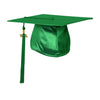 Shiny Green Graduation Cap & Tassel by Wholesale Grad Supply