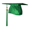 Shiny Green Graduation Cap & Tassel by Wholesale Grad Supply
