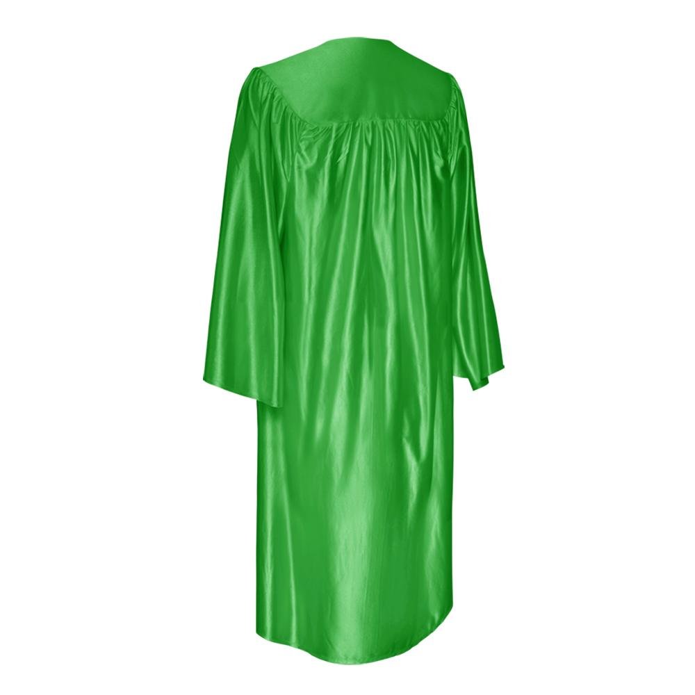 Shiny Green Graduation Gown by Wholesale Grad Supply