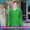 Shiny Green Graduation Gown by Wholesale Grad Supply