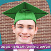 Shiny Green Graduation Gown & Cap by Wholesale Grad Supply