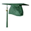Shiny Hunter Green Graduation Cap & Tassel by Wholesale Grad Supply