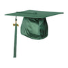 Shiny Hunter Green Graduation Cap & Tassel by Wholesale Grad Supply