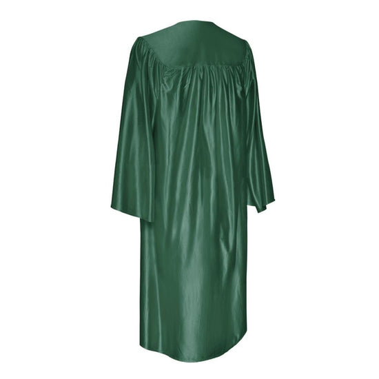 Shiny Hunter Green Graduation Gown by Wholesale Grad Supply