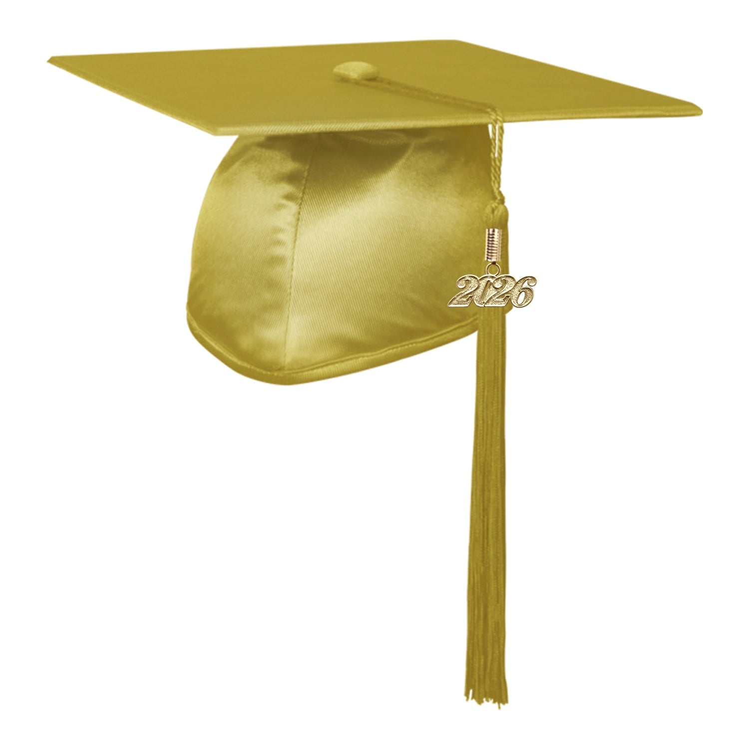 Shiny Majestic Gold Graduation Cap & Tassel by Wholesale Grad Supply