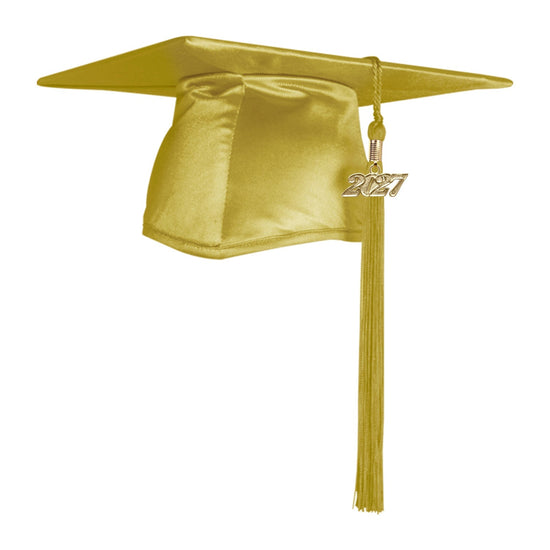Shiny Majestic Gold Graduation Cap & Tassel by Wholesale Grad Supply