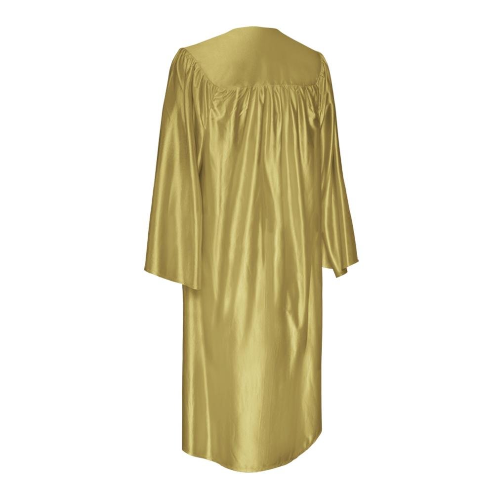 Shiny Majestic Gold Graduation Gown by Wholesale Grad Supply