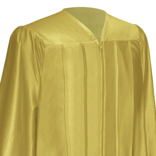 Shiny Majestic Gold Graduation Gown by Wholesale Grad Supply