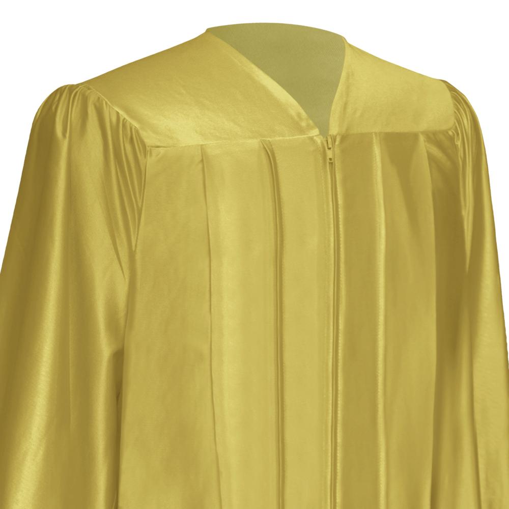 Shiny Majestic Gold Graduation Gown by Wholesale Grad Supply