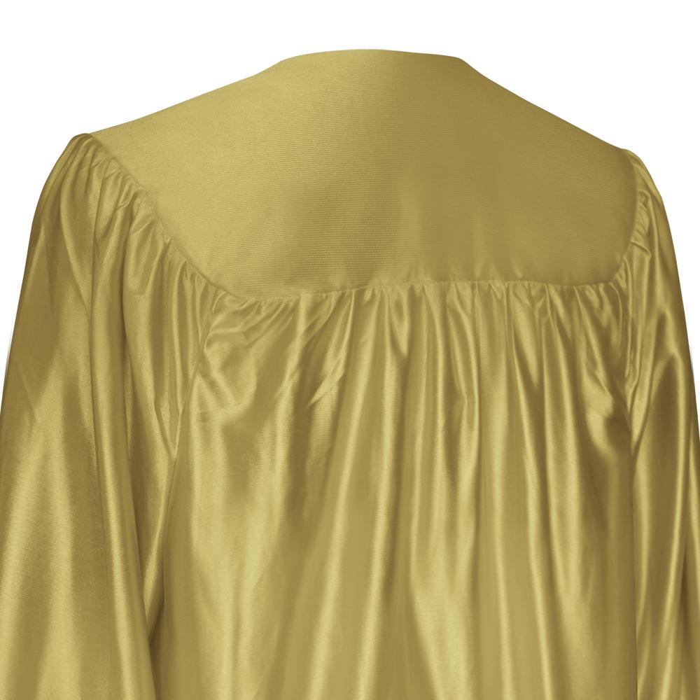 Shiny Majestic Gold Graduation Gown by Wholesale Grad Supply