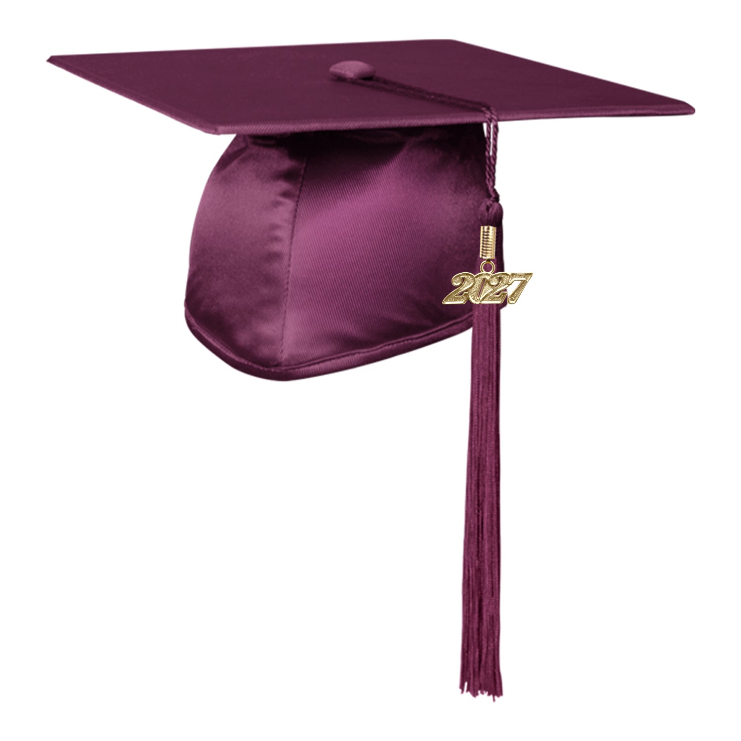 Shiny Maroon Graduation Cap & Tassel by Wholesale Grad Supply