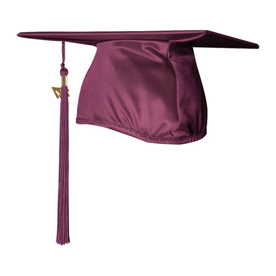 Shiny Maroon Graduation Cap & Tassel by Wholesale Grad Supply