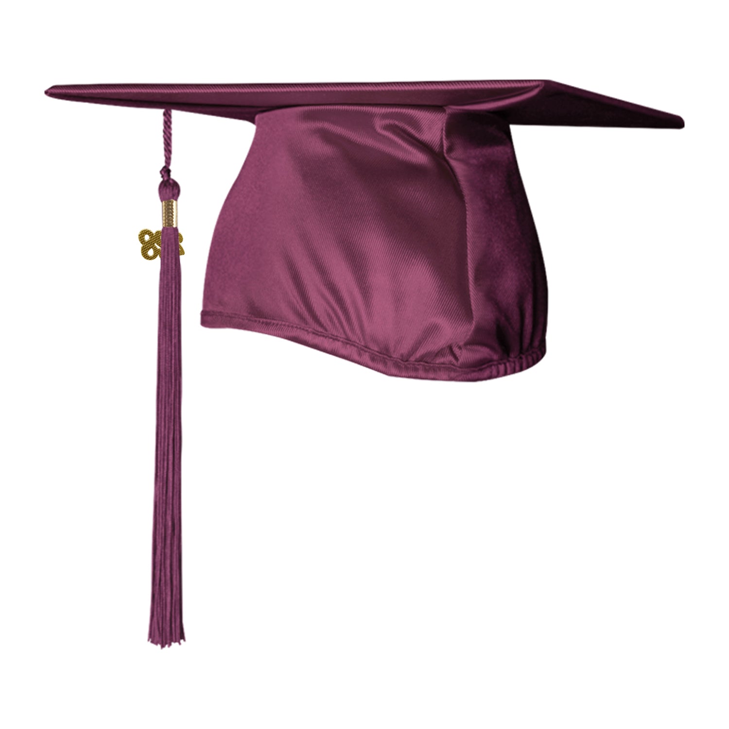 Shiny Maroon Graduation Cap & Tassel by Wholesale Grad Supply