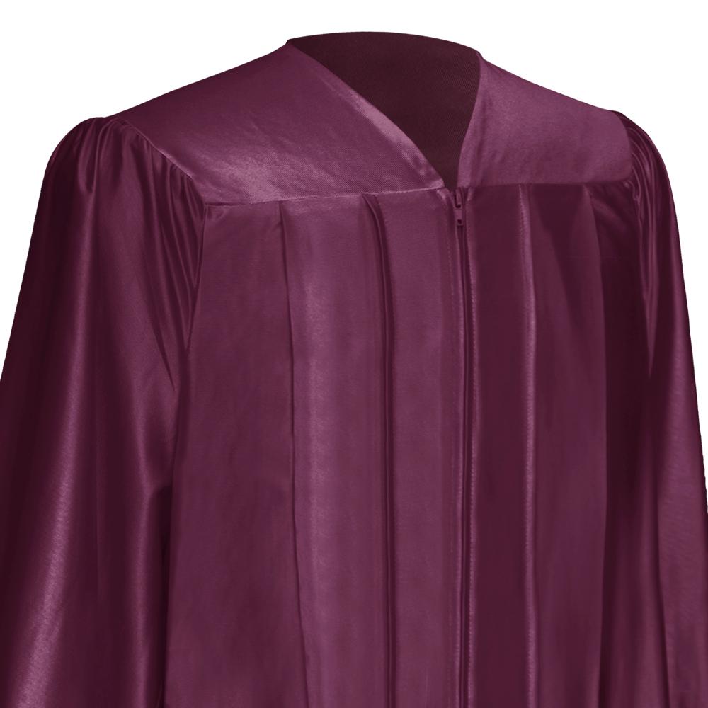 Shiny Maroon Graduation Gown by Wholesale Grad Supply