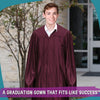 Shiny Maroon Graduation Gown by Wholesale Grad Supply