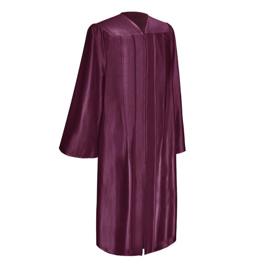 Shiny Maroon Graduation Gown & Cap by Wholesale Grad Supply