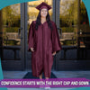 Shiny Maroon Graduation Gown & Cap by Wholesale Grad Supply