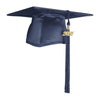 Shiny Navy Blue Graduation Cap & Tassel by Wholesale Grad Supply