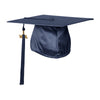 Shiny Navy Blue Graduation Cap & Tassel by Wholesale Grad Supply