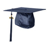 Shiny Navy Blue Graduation Cap & Tassel by Wholesale Grad Supply