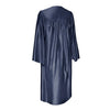 Shiny Navy Blue Graduation Gown by Wholesale Grad Supply