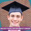 Shiny Navy Blue Graduation Gown & Cap by Wholesale Grad Supply