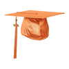 Shiny Orange Graduation Cap & Tassel by Wholesale Grad Supply