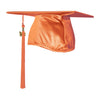 Shiny Orange Graduation Cap & Tassel by Wholesale Grad Supply
