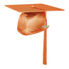 Shiny Orange Graduation Cap & Tassel by Wholesale Grad Supply