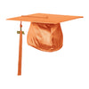 Shiny Orange Graduation Cap & Tassel by Wholesale Grad Supply