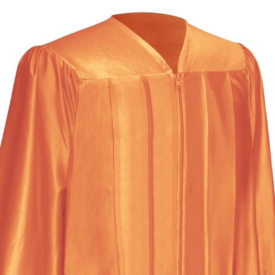 Shiny Orange Graduation Gown by Wholesale Grad Supply