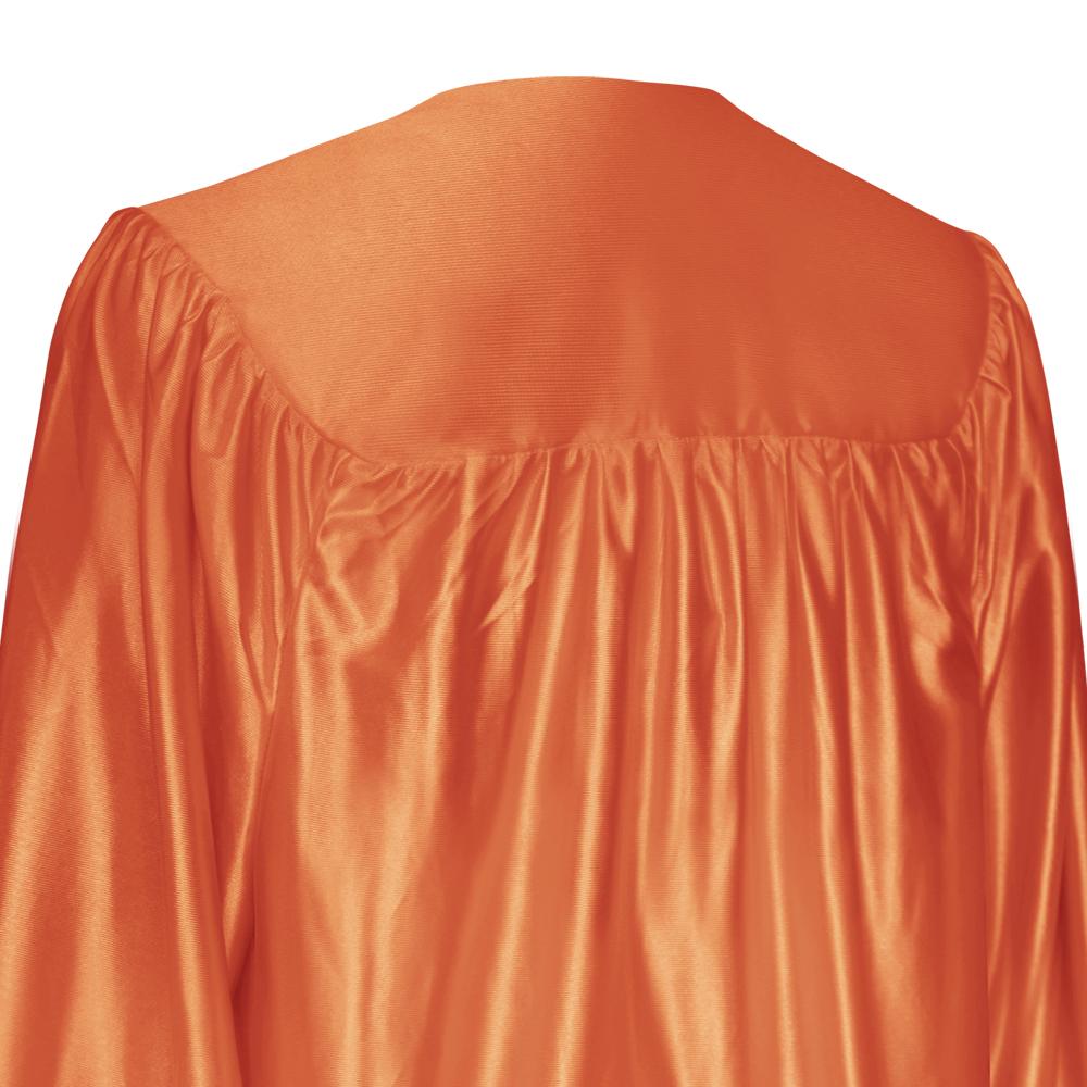 Shiny Orange Graduation Gown by Wholesale Grad Supply