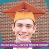 Shiny Orange Graduation Gown & Cap by Wholesale Grad Supply