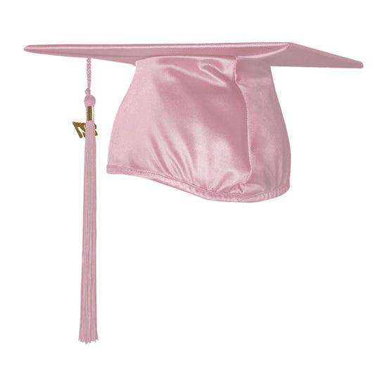 Shiny Pink Graduation Cap & Tassel by Wholesale Grad Supply