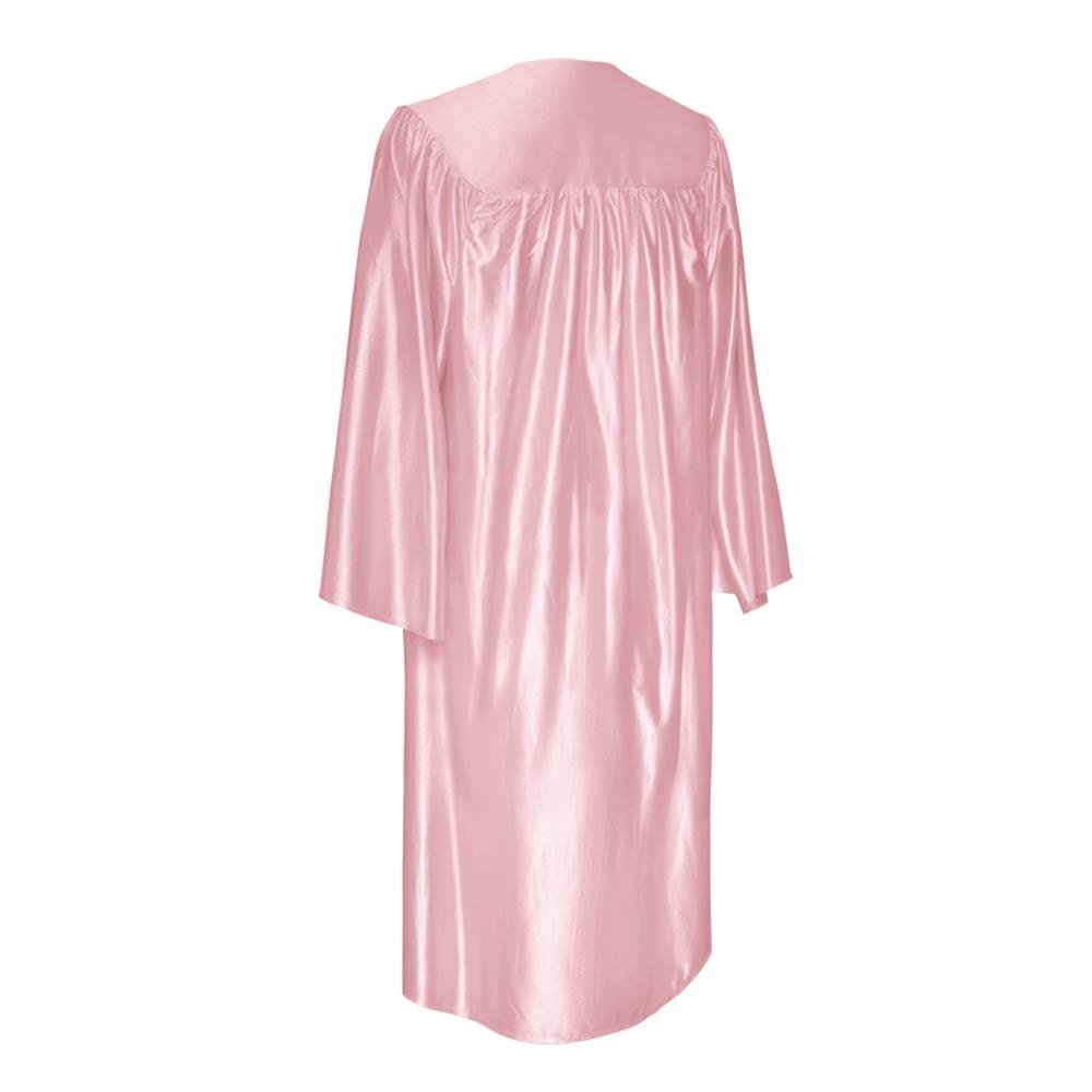Shiny Pink Graduation Gown & Cap by Wholesale Grad Supply