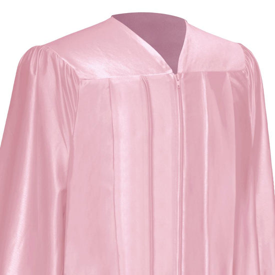 Shiny Pink Graduation Gown & Cap by Wholesale Grad Supply