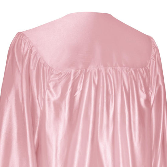Shiny Pink Graduation Gown & Cap by Wholesale Grad Supply