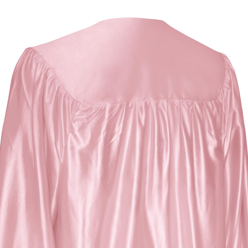 Shiny Pink Graduation Gown & Cap by Wholesale Grad Supply