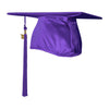 Shiny Purple Graduation Cap & Tassel by Wholesale Grad Supply